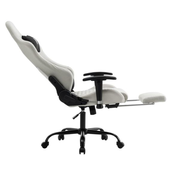 Kancelárske/herné kreslo, biela/čierna, PAPIBAS