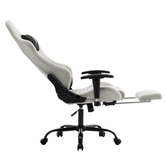 Kancelárske/herné kreslo, biela/čierna, PAPIBAS