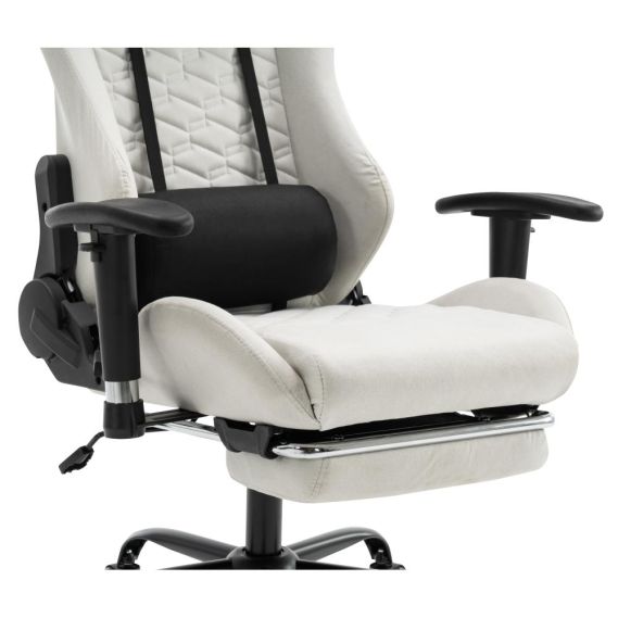 Kancelárske/herné kreslo, biela/čierna, PAPIBAS