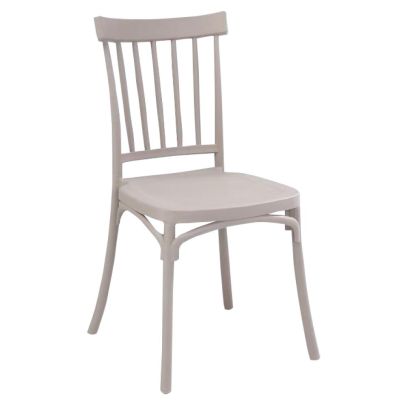 Stohovateľná stolička, sivohnedá Taupe, SAZEN