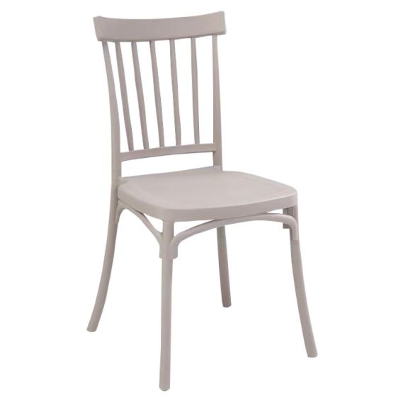 Stohovateľná stolička, sivohnedá Taupe, SAZEN