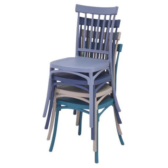 Stohovateľná stolička, sivohnedá Taupe, SAZEN