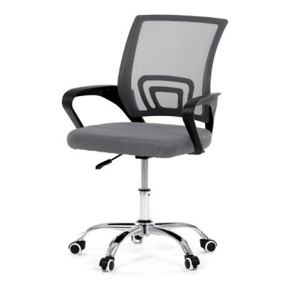 Detská stolička, hojdací mechanizmus, šedá sieťovina, KA-L103 GREY