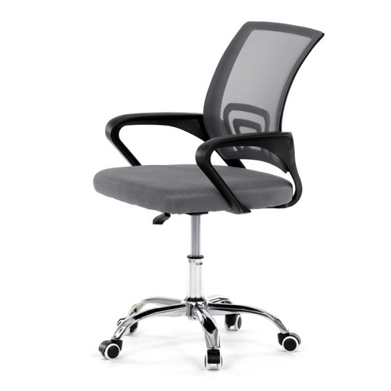 Detská stolička, hojdací mechanizmus, šedá sieťovina, KA-L103 GREY