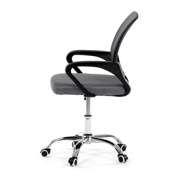 Detská stolička, hojdací mechanizmus, šedá sieťovina, KA-L103 GREY