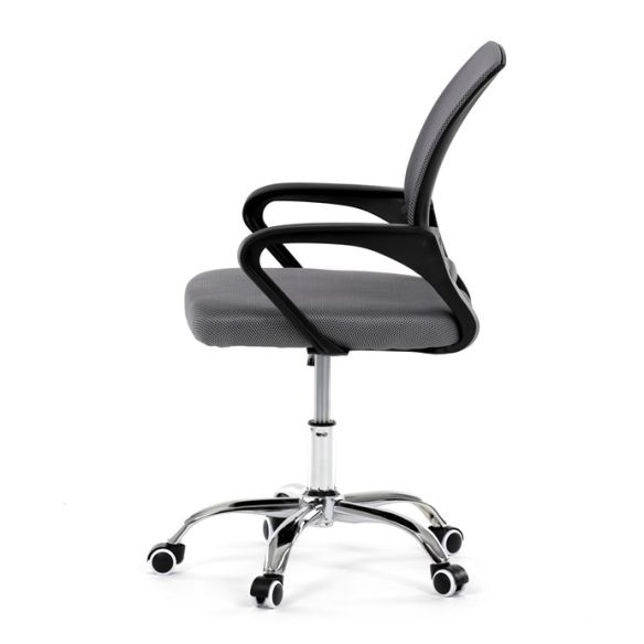 Detská stolička, hojdací mechanizmus, šedá sieťovina, KA-L103 GREY