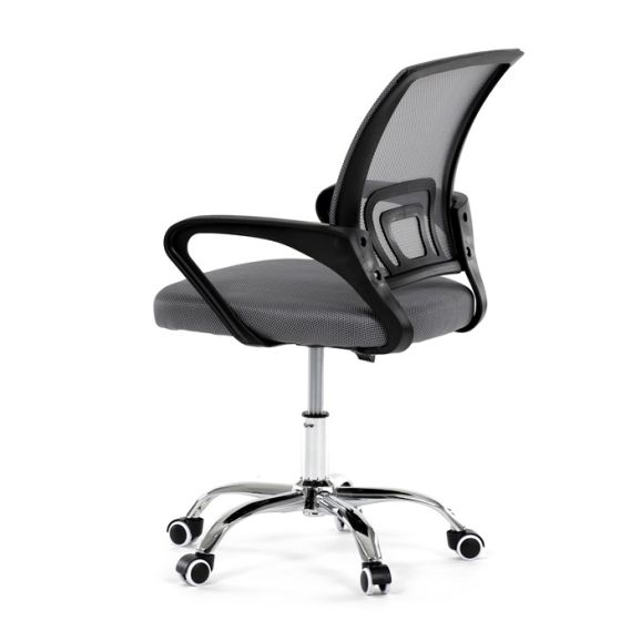 Detská stolička, hojdací mechanizmus, šedá sieťovina, KA-L103 GREY