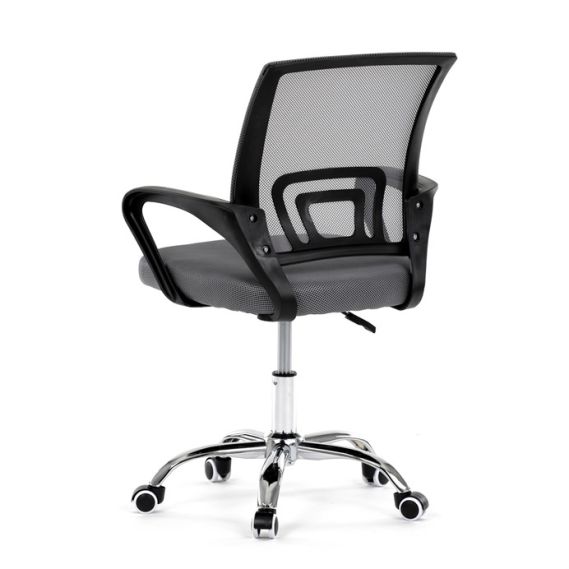 Detská stolička, hojdací mechanizmus, šedá sieťovina, KA-L103 GREY