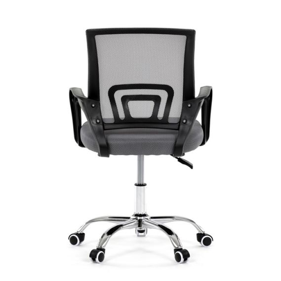 Detská stolička, hojdací mechanizmus, šedá sieťovina, KA-L103 GREY