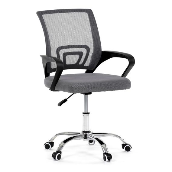 Detská stolička, hojdací mechanizmus, šedá sieťovina, KA-L103 GREY