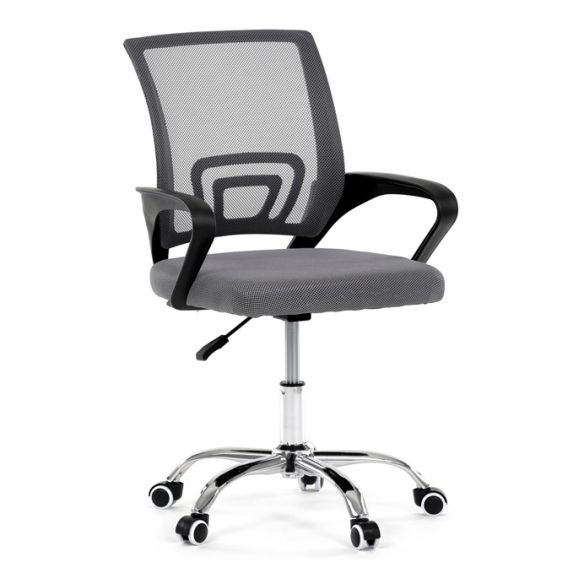 Detská stolička, hojdací mechanizmus, šedá sieťovina, KA-L103 GREY