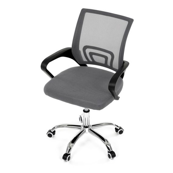 Detská stolička, hojdací mechanizmus, šedá sieťovina, KA-L103 GREY