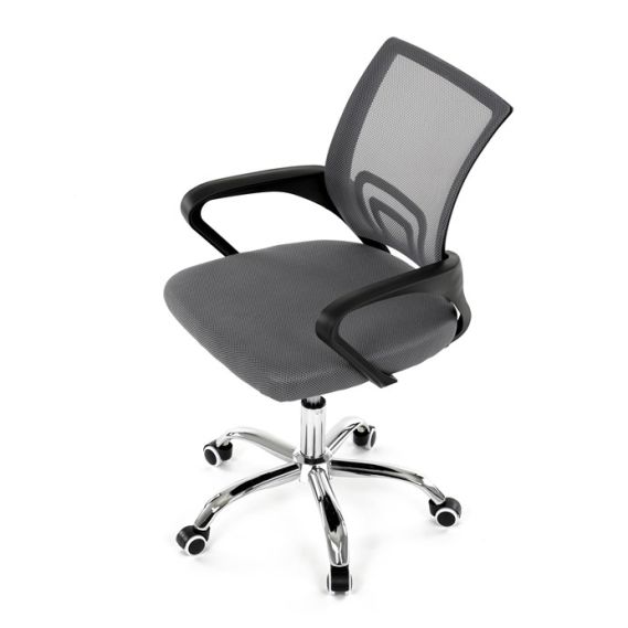 Detská stolička, hojdací mechanizmus, šedá sieťovina, KA-L103 GREY