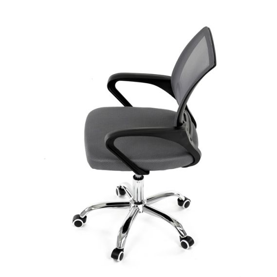 Detská stolička, hojdací mechanizmus, šedá sieťovina, KA-L103 GREY