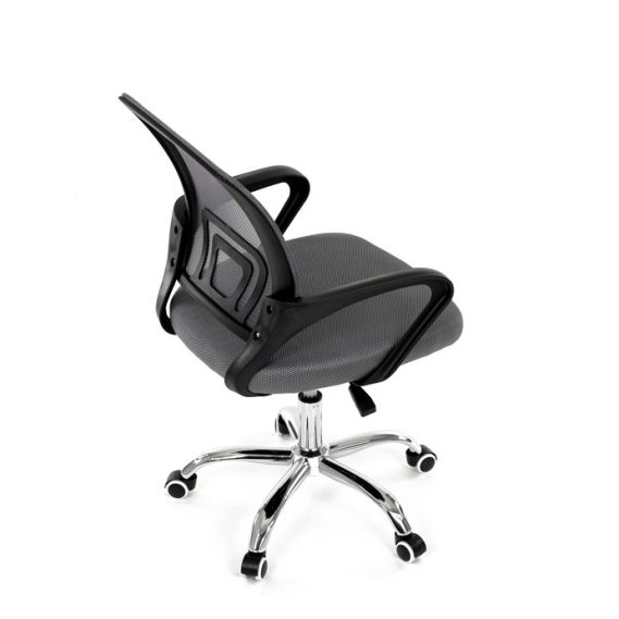 Detská stolička, hojdací mechanizmus, šedá sieťovina, KA-L103 GREY