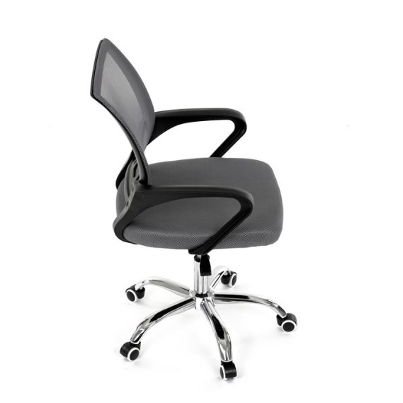 Detská stolička, hojdací mechanizmus, šedá sieťovina, KA-L103 GREY