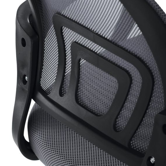 Detská stolička, hojdací mechanizmus, šedá sieťovina, KA-L103 GREY