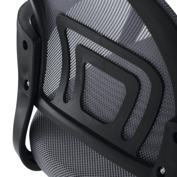 Detská stolička, hojdací mechanizmus, šedá sieťovina, KA-L103 GREY