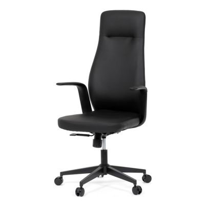 Kancelárske kreslo, hojdací mechanizmus, čierna ekokoža, KA-T8325 BK