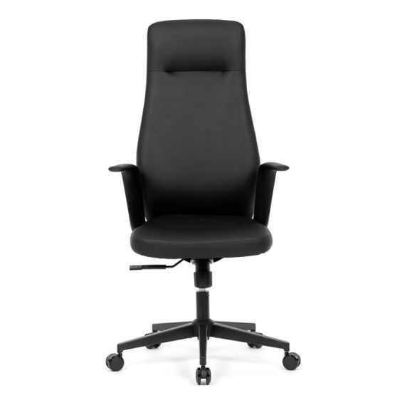 Kancelárske kreslo, hojdací mechanizmus, čierna ekokoža, KA-T8325 BK