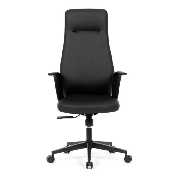 Kancelárske kreslo, hojdací mechanizmus, čierna ekokoža, KA-T8325 BK