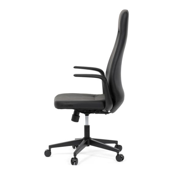 Kancelárske kreslo, hojdací mechanizmus, čierna ekokoža, KA-T8325 BK