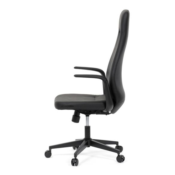 Kancelárske kreslo, hojdací mechanizmus, čierna ekokoža, KA-T8325 BK