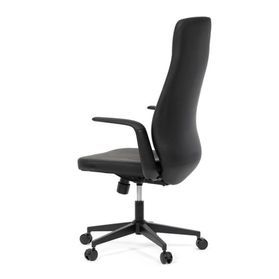 Kancelárske kreslo, hojdací mechanizmus, čierna ekokoža, KA-T8325 BK