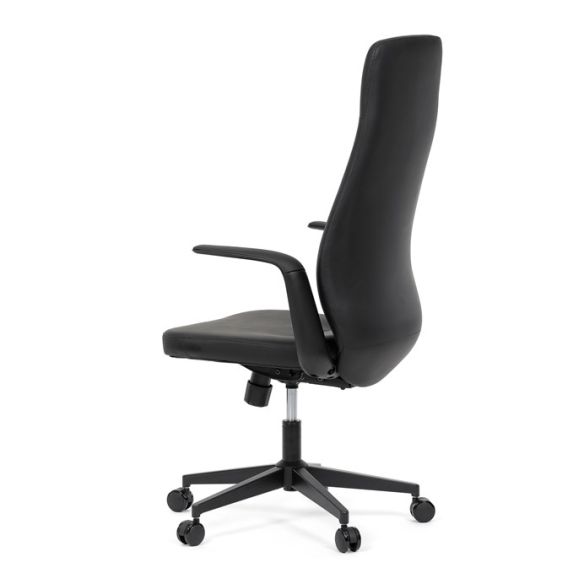 Kancelárske kreslo, hojdací mechanizmus, čierna ekokoža, KA-T8325 BK