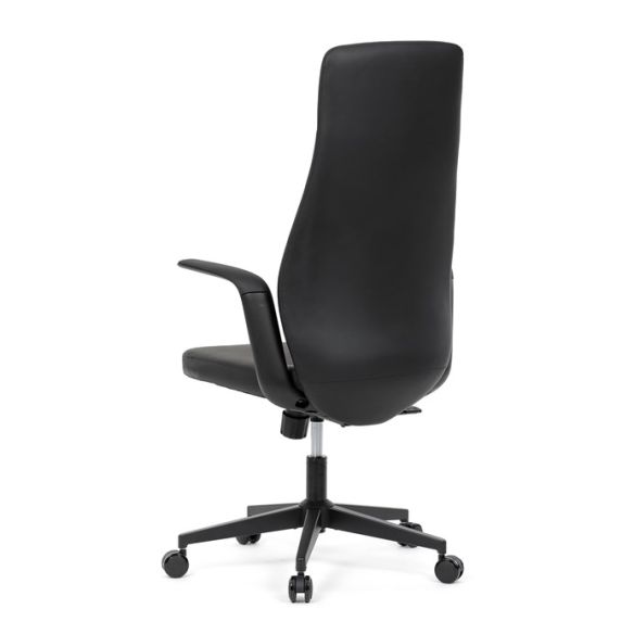 Kancelárske kreslo, hojdací mechanizmus, čierna ekokoža, KA-T8325 BK