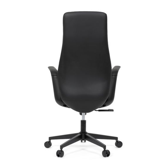 Kancelárske kreslo, hojdací mechanizmus, čierna ekokoža, KA-T8325 BK