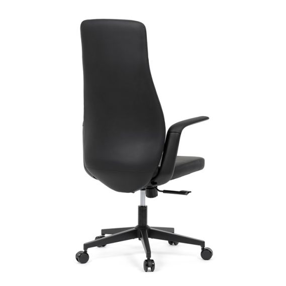 Kancelárske kreslo, hojdací mechanizmus, čierna ekokoža, KA-T8325 BK