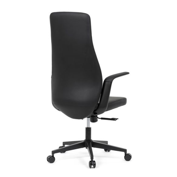 Kancelárske kreslo, hojdací mechanizmus, čierna ekokoža, KA-T8325 BK