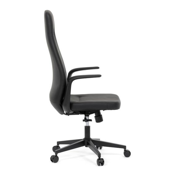 Kancelárske kreslo, hojdací mechanizmus, čierna ekokoža, KA-T8325 BK