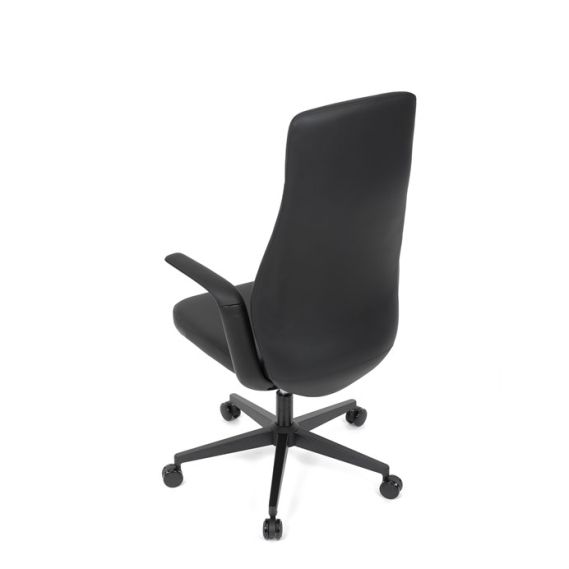 Kancelárske kreslo, hojdací mechanizmus, čierna ekokoža, KA-T8325 BK