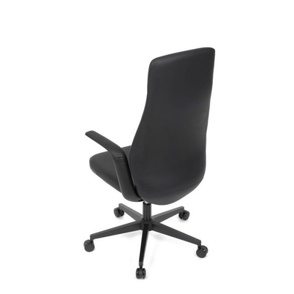 Kancelárske kreslo, hojdací mechanizmus, čierna ekokoža, KA-T8325 BK