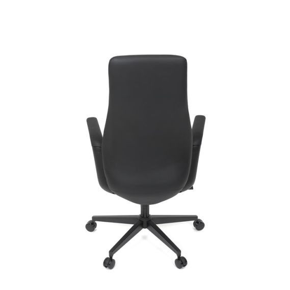 Kancelárske kreslo, hojdací mechanizmus, čierna ekokoža, KA-T8325 BK