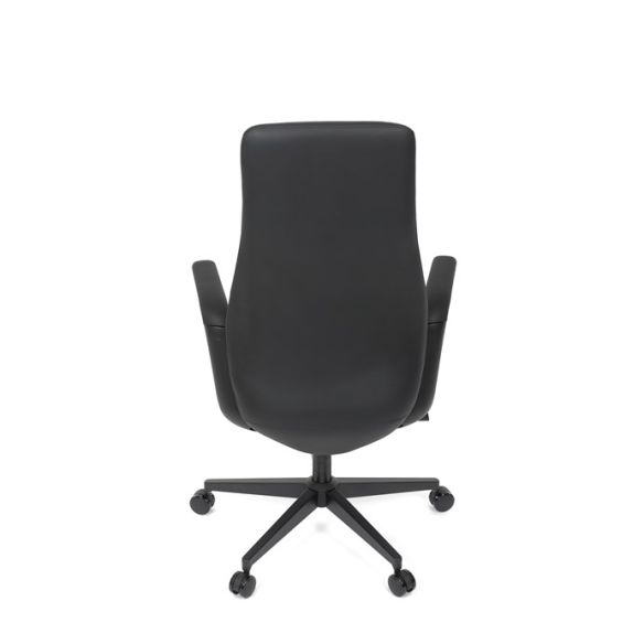 Kancelárske kreslo, hojdací mechanizmus, čierna ekokoža, KA-T8325 BK