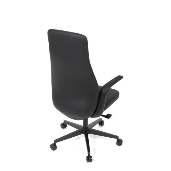 Kancelárske kreslo, hojdací mechanizmus, čierna ekokoža, KA-T8325 BK