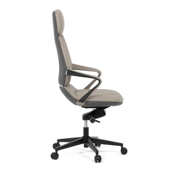 Kancelárske kreslo, synchrónny mechanizmus, šedá ekokoža, KA-T8426 GREY