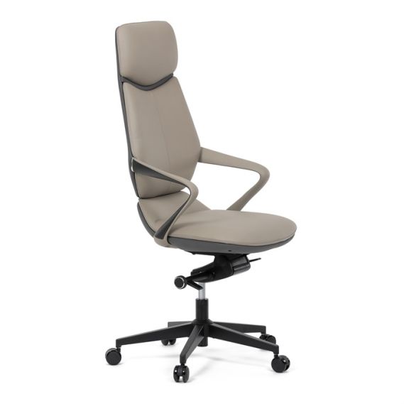 Kancelárske kreslo, synchrónny mechanizmus, šedá ekokoža, KA-T8426 GREY