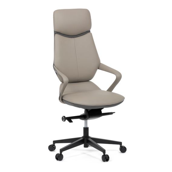 Kancelárske kreslo, synchrónny mechanizmus, šedá ekokoža, KA-T8426 GREY