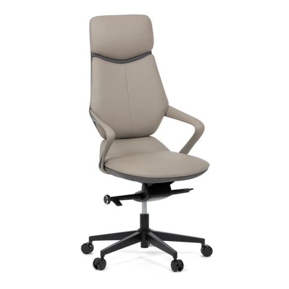 Kancelárske kreslo, synchrónny mechanizmus, šedá ekokoža, KA-T8426 GREY