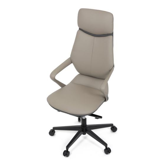 Kancelárske kreslo, synchrónny mechanizmus, šedá ekokoža, KA-T8426 GREY