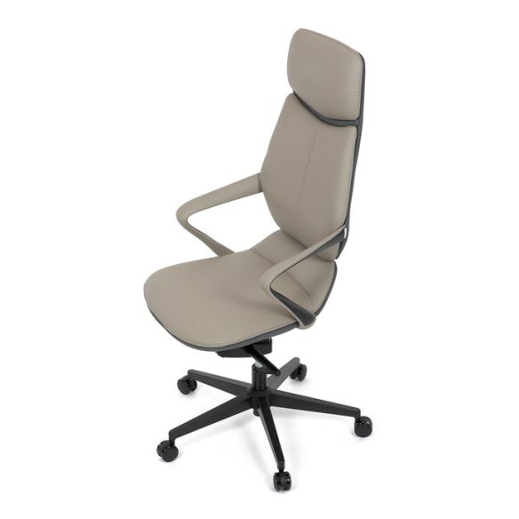 Kancelárske kreslo, synchrónny mechanizmus, šedá ekokoža, KA-T8426 GREY