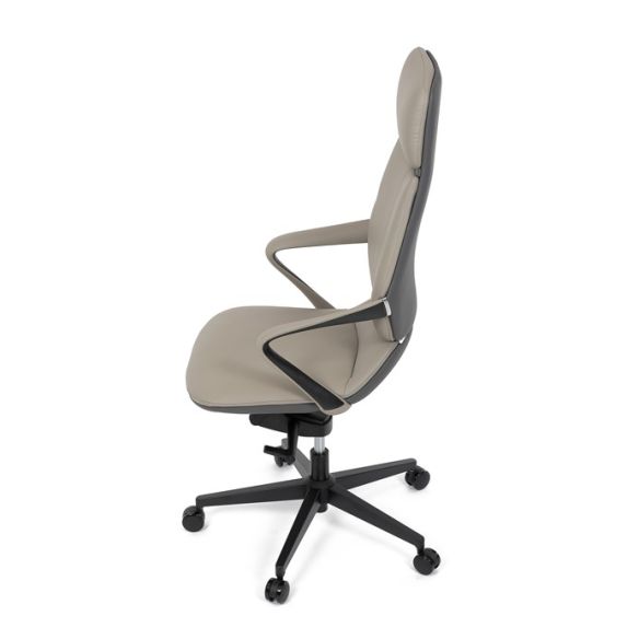 Kancelárske kreslo, synchrónny mechanizmus, šedá ekokoža, KA-T8426 GREY