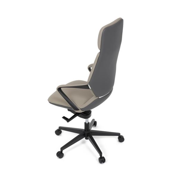 Kancelárske kreslo, synchrónny mechanizmus, šedá ekokoža, KA-T8426 GREY