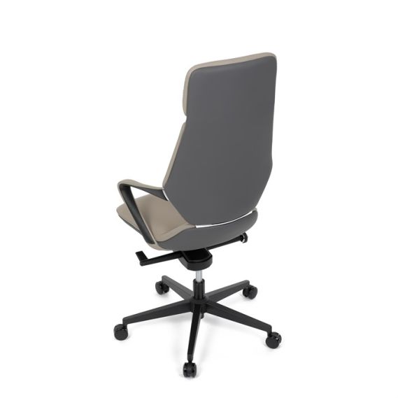 Kancelárske kreslo, synchrónny mechanizmus, šedá ekokoža, KA-T8426 GREY