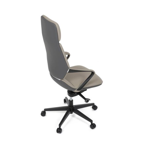 Kancelárske kreslo, synchrónny mechanizmus, šedá ekokoža, KA-T8426 GREY