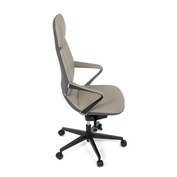 Kancelárske kreslo, synchrónny mechanizmus, šedá ekokoža, KA-T8426 GREY